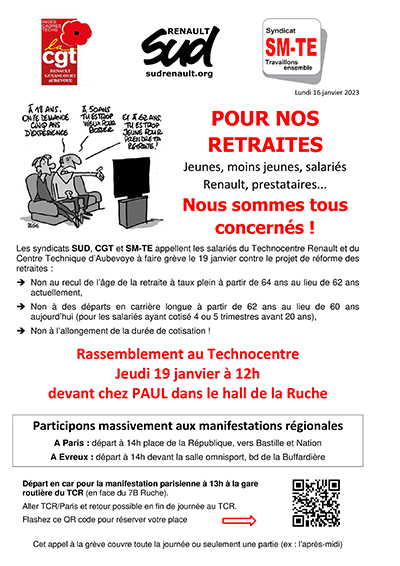 230116 tract intersyndical retraites 19 janvier