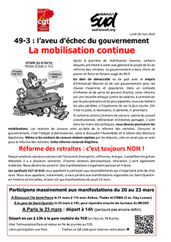 230320 Tract intersyndical Retraites 21 23 mars